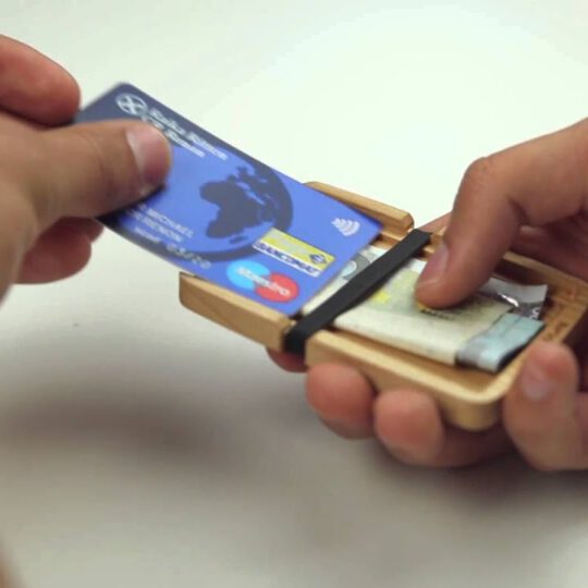 Minimalist Designer Wallet Made of Wood